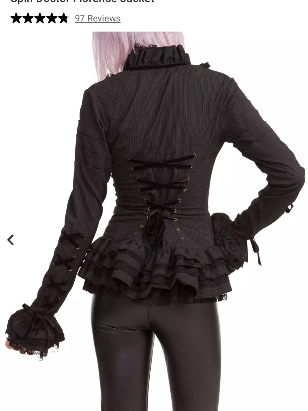 🖤 RARE SPIN DOCTOR FLORENCE GOTHIC JACKET — SIZE XL 🖤 - Picture 16 of 16